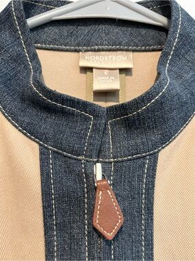Nordstrom Khaki Jacket w/Denim Trim - NWOT
